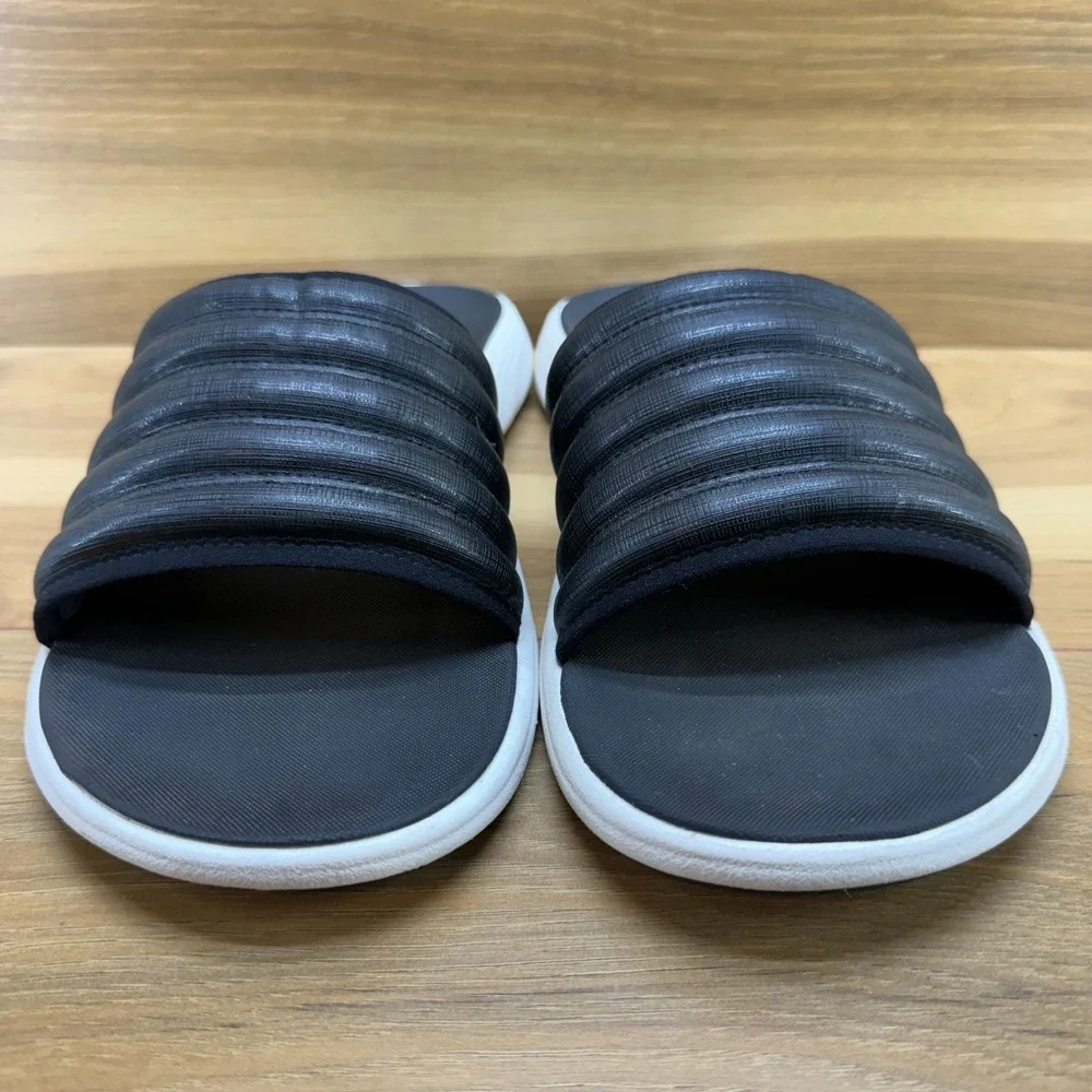 Olukai Komo Slide Mens‎ 11 Black Comfort Sandals Travel Pool Summer Resort